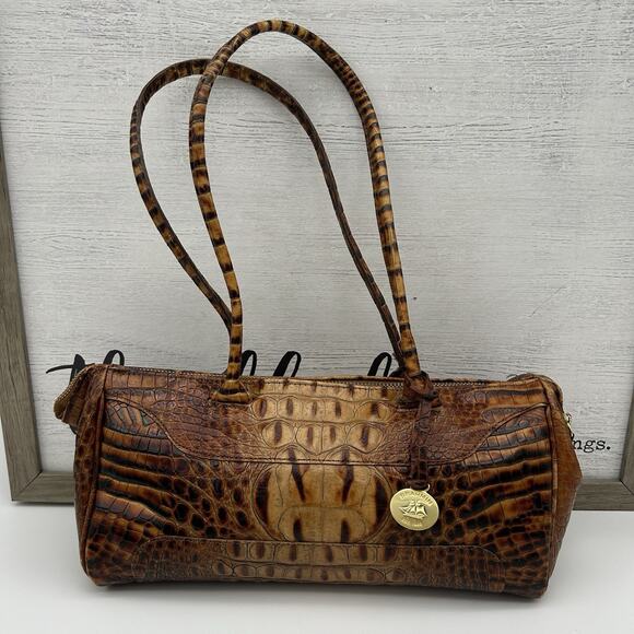 Vintage Brahmin Paris Barrel Purse & Whitney Wallet Set - Picture 3 of 14